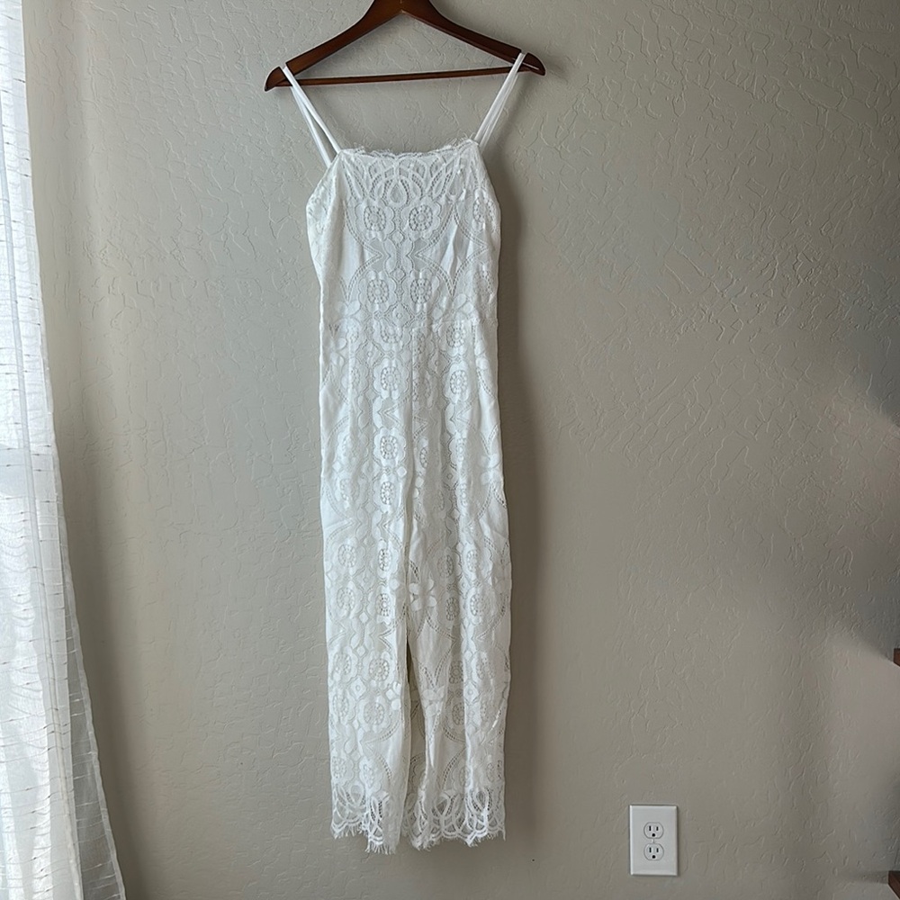 Elegant White Lace Jumpsuit